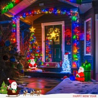 Potive 168Ft 600 Led Christmas Lights Outdoor Waterproof Remote Control Christmas Tree Lights Multicolor Mini Christmas Lights