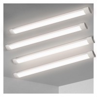 Kilipol 3Ft Led Batten Light Ceiling Surface Mounted Slim Led Tube Lights 30W 4000K Neutral White For Office Shop Garage Ho