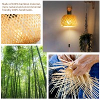 Zecoxol Rattan Plug In Wall Sconces Farmhouse Boho Wall Lamp With Plug In Cord Bamboo Woven Wall Light Fixtures Dimmable Plug In