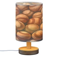 Alaza Retro Baseball Ball Decor Bedside Table Lamp With Usb Port For Bedroom Nightstand Office Desk Led Bulb Included