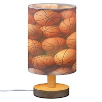 Alaza Hipster Ball Basketball Decor Bedside Table Lamp With Usb Port For Bedroom Nightstand Office Desk Led Bulb Included