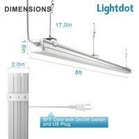 Upgrade 8Ft 25Inch 150W Linkable Led Shop Light 21000Lm 100277V Garage Light With 5Ft Onoff Switch Plug 5000K Daylight Han