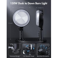 Led Barn Light Dusk To Dawn Outdoor Lighting With 150 Adjustable Photocell 150W 20000Lm 6500K Daylight Outdoor Lights Ip66 W