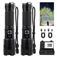 Uoatepc Flashlights High Lumens Rechargeable 990000 Lumens Super Bright Flash Light High Powered Tactical Flashlight 5 Modes I