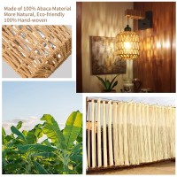 Zecoxol Rattan Wall Sconce Farmhouse Boho Wall Lamp With Plug In Cord Bamboo Woven Plug In Wall Sconces Dimmable Black Plug In W