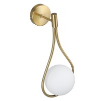 Hyuduo Led Globe Wall Sconce Water Drop Design Premium Iron Glass Material Soft Lighting For Living Room Bedroom Luxurious Golden Look Versatile Usage