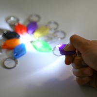 9Pcs Mini Small Led Keychain Ring Flashlight White Rows Ultra High Bright Tiny Micro Uv Lighting Squeeze Penlight Button Bulk F