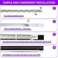 Led Grow Light Strips Full Spectrum Plant Growing Lights For Indoor Plants 3000K 144 Leds Plant Lamp With 3912H Timer 10 Di