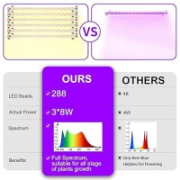 Led Grow Light Strips Full Spectrum Plant Growing Lights For Indoor Plants 3000K 144 Leds Plant Lamp With 3912H Timer 10 Di