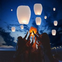 Chinese Lanterns To Release In Memorial Events For 20 Pack White Paper Lanterns Easy To Use Chinese Paper Lanterns For Weddin