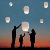 Chinese Lanterns To Release In Memorial Events For 20 Pack White Paper Lanterns Easy To Use Chinese Paper Lanterns For Weddin