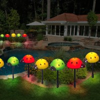 Newest Version 6Pack Solar Cute Ladybugs Lights For Outdoor Garden Decor 8 Modes Waterproof Solar Powered Ladybugs Led Fairy L