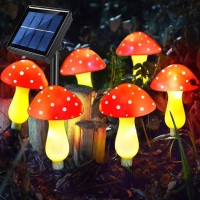 Lovemetoo Red Solar Mushroom Lamp - Led Solar Stake Lamp | Waterproof Solar Garden Lights Outdoor, Landscape Lighting Mushroom Decor, Solar Night Lights Figurine, Qofz1Uhbg75Snks0Bim