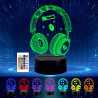 Gamer Night Light For Boys Room Gamer Decor For Boys Bedroom 3D Illusion Gaming Lamp With 16 Color Changing Gamer Gifts Gaming