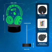 Gamer Night Light For Boys Room Gamer Decor For Boys Bedroom 3D Illusion Gaming Lamp With 16 Color Changing Gamer Gifts Gaming