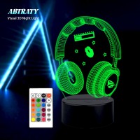 Gamer Night Light For Boys Room Gamer Decor For Boys Bedroom 3D Illusion Gaming Lamp With 16 Color Changing Gamer Gifts Gaming