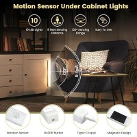 5 Pack Motion Sensor Under Cabinet Lights With Magnetic Led Rechargeable 8 Inch Under Counter Closet Lights For Wardrobe Cupboa