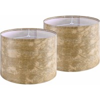 Goso Lamp Shades Set Of 2 Medium Lampshade Imitation Leather Fabric Drum Lampshade 13 Top X 13 Bottom X 10 Highspider L