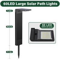 Coxseni Solar Pathway Lights Outdoor 6Pack Bright 60Led Solar Path Lights Outside Waterproof Warm Cool Walkway Lights Solar