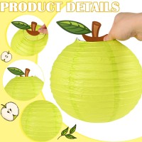 18 Pcs Back To School Decorations 3 Colors Appleshaped Paper Lanterns Classroom Decor Hanging Red Apple Decorations For First D