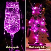 Hxweiye 6 Pack Pink Fairy Lights Battery Operated 7Ft 20Led Mini Fairy String Lights Mason Jar Lights Waterproof Firefly Starr