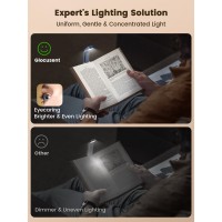 Glocusent Bookmark Style Book Light Reading Light With Sleep Aid Timer 5 Brightness 3Color Expertise Book Light For Readi