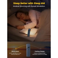 Glocusent Bookmark Style Book Light Reading Light With Sleep Aid Timer 5 Brightness 3Color Expertise Book Light For Readi