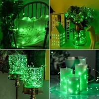 Hxweiye 6 Pack Green Fairy Lights Battery Operated 7Ft 20Led Mini Fairy String Lights Mason Jar Lights Waterproof Firefly Star