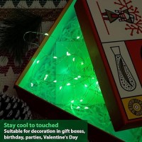 Hxweiye 6 Pack Green Fairy Lights Battery Operated 7Ft 20Led Mini Fairy String Lights Mason Jar Lights Waterproof Firefly Star