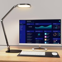 Led Desk Lamp For Home Office Desk Light For Video Calls 3 Color Temperature 10 Brightness Computer Light Dimmable Led Desk L