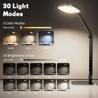 Led Desk Lamp For Home Office Desk Light For Video Calls 3 Color Temperature 10 Brightness Computer Light Dimmable Led Desk L