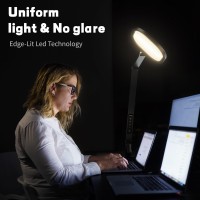 Led Desk Lamp For Home Office Desk Light For Video Calls 3 Color Temperature 10 Brightness Computer Light Dimmable Led Desk L