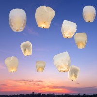 10 Pcs Chinese Lanterns To Release In Memorial An Unforgettable Memory Decoration Lanterns For Family Friends Perfect Moment H