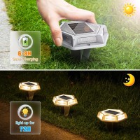 Volisun Solar Driveway Lights Dock Outdooor Waterproof Marker Lights 16 Pack Solar Deck Lights 2 Colors In 1 Led Wireless Ip67 S