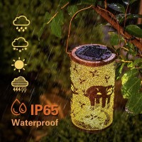 Sloth Solar Lanterns Outdoor Waterproof Hanging Solar Lights Sloth Gifts For Women Men Metal Decorative Led Sloth Lanterns For G