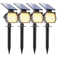 Aponuo Solar Spot Lights Outdoor Waterproof 4 Pack Uplights Ip67 23 Led 3 Lighting Modes Solar Landscape Lights Tree Lights Outd