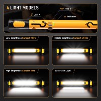 Work Light For Mechanic 3200Lm Led Work Lights 6000Mah Rechargeable Magnetic Light Bar Portable Automotive Tools Underhood Light