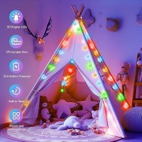 Minetom Crystal Globe String Lights Battery Operated 17 Ft 30 Led Globe Fairy Lights With Remote And 8 Modes Waterproof For B