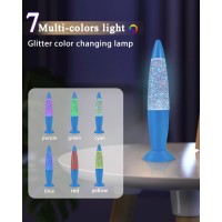 Vanful Glitter Motion Lamp With 7 Colors Changing For Adults And Kids Blue Led Lamps With Snowflake Sparkles Beautiful For Home