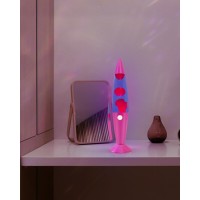 Vanful 16Inch Liquid Motion Lamp Pink Base Purple Liquid Pink Wax Beautiful Magma Lamp With 2 Packs Bulbs For Adults Kids