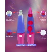 Vanful 16Inch Liquid Motion Lamp Pink Base Purple Liquid Pink Wax Beautiful Magma Lamp With 2 Packs Bulbs For Adults Kids