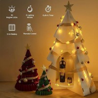 Minetom Crystal Globe String Lights Battery Operated 17 Ft 30 Led Globe Fairy Lights With Remote And 8 Modes Waterproof For B