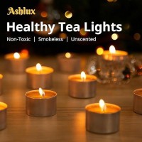 Ashlux Unscented Palm Wax Tea Lights Candles 300 Pack Bulk 8 To 9 Hours Long Burning Nonparanffin Palm Tea Lights Smokeless