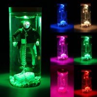 Elyvioty Horror Movie Decor Water Lamp Scary Action Figures Collectibles Merchandise Night Light For Halloween Decoration Gift