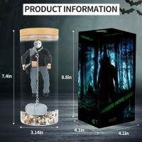 Elyvioty Horror Movie Decor Water Lamp Scary Action Figures Collectibles Merchandise Night Light For Halloween Decoration Gift