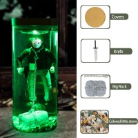 Elyvioty Horror Movie Decor Water Lamp Scary Action Figures Collectibles Merchandise Night Light For Halloween Decoration Gift