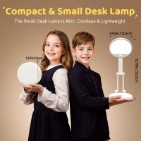 Small Desk Lamp Cute Desk Lamp 3600Mah Small Battery Operated Lamp Rechargeable Lamp 10 Brightness Battery Powered Lamp Recharge