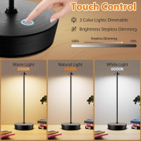 Yht Cordless Table Lamp Rechargeable Portable 6000Mah Battery Operated Outdoor Waterproof Table Light Dimmable Led Touch Desk La