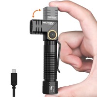 Edc Flashlight Rechargeable 90 Degree Flashlight With Magnet 400 High Lumens Nicron L74 Mini Flashlight Compatiable With Aaa Ba