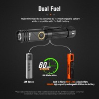 Edc Flashlight Rechargeable 90 Degree Flashlight With Magnet 400 High Lumens Nicron L74 Mini Flashlight Compatiable With Aaa Ba